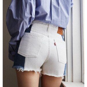 Levi's Premium Women's  Two Tone Wedgie Denim Shorts size 30 90s retro denim